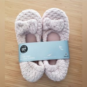 Memory Foam Ballerina Slippers Pink